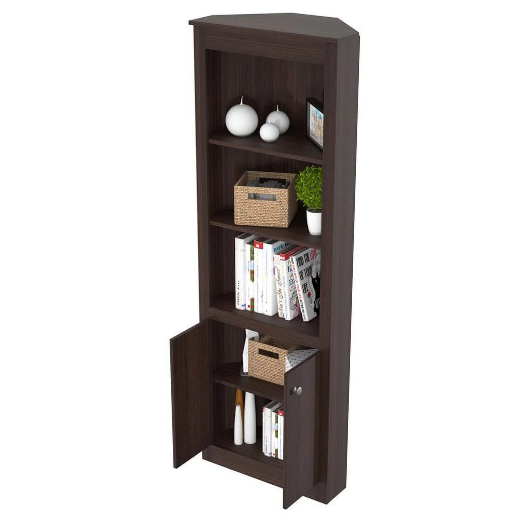 L-Shaped Computer Desk & Corner Bookcase W542