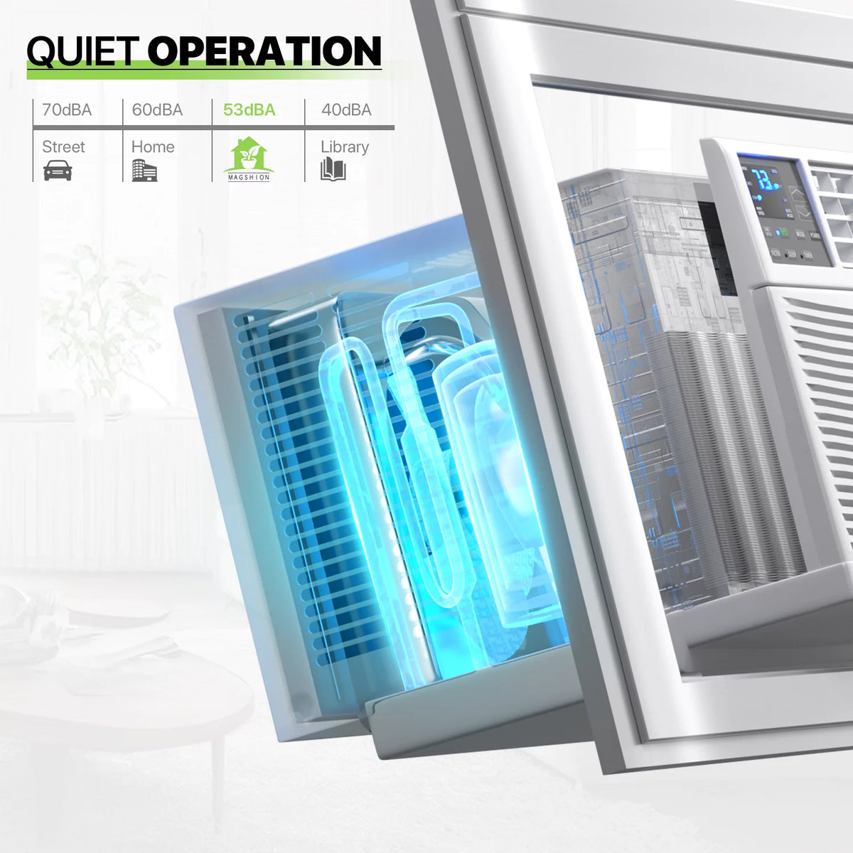 8,000 BTU White Window Mounted Air Conditioner N762442