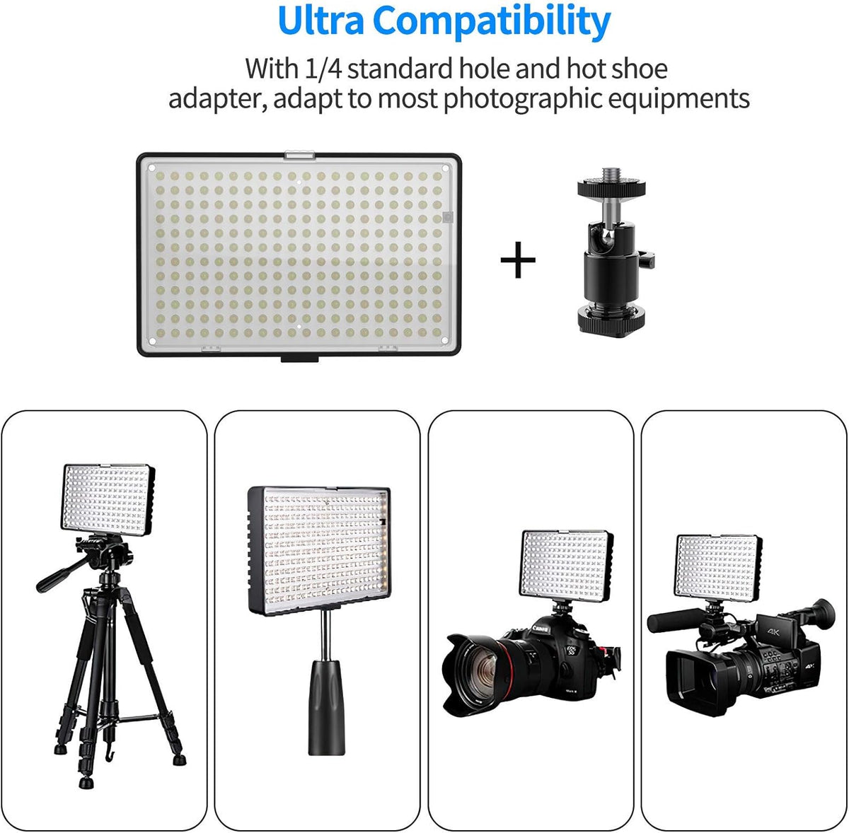 Dimmable LED Video Lighting Kit with Stands Q462764