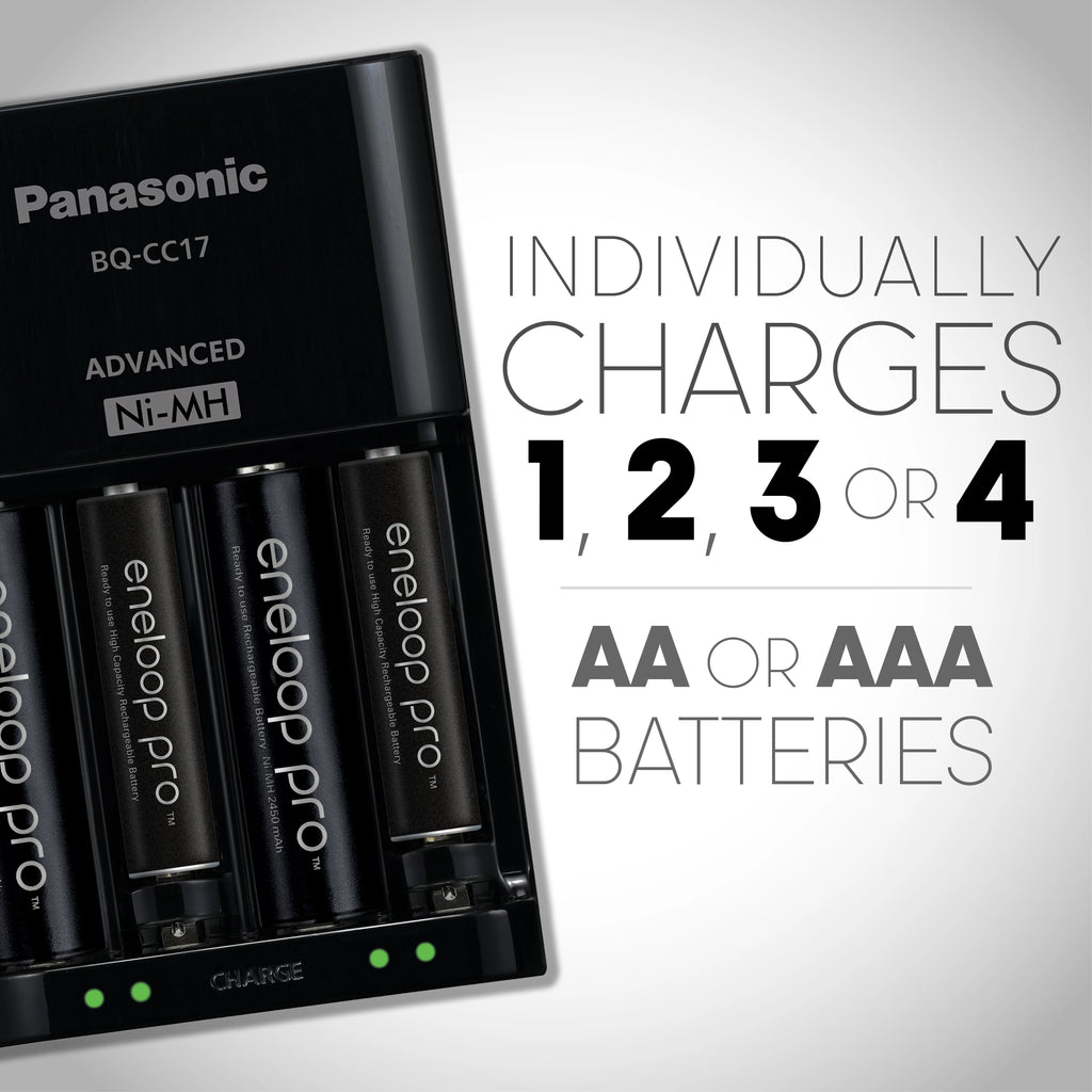 Battery Charger with 4-Pack AA Rechargeable Batteries B801