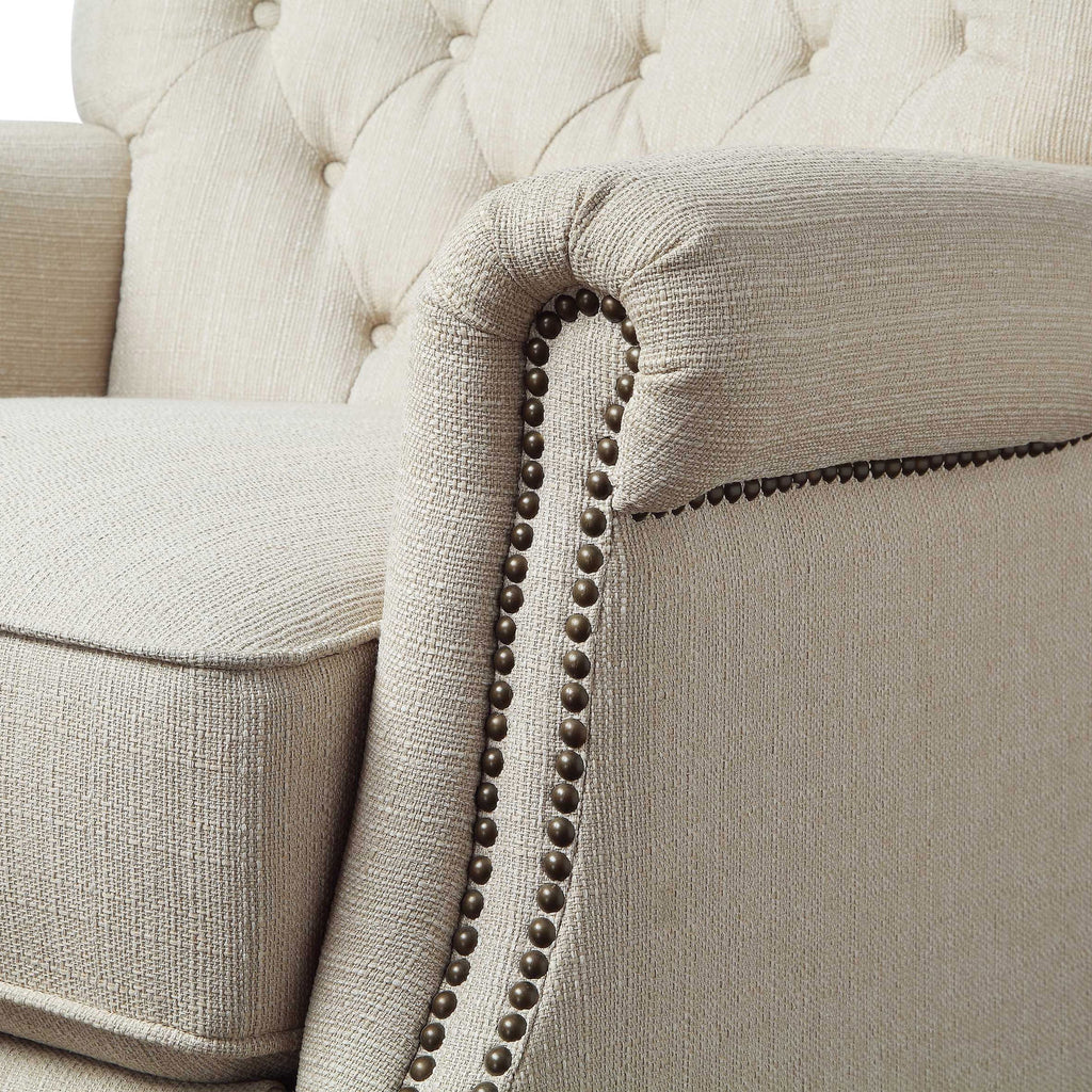 Gray Fabric Upholstery Push Back Recliner Y108