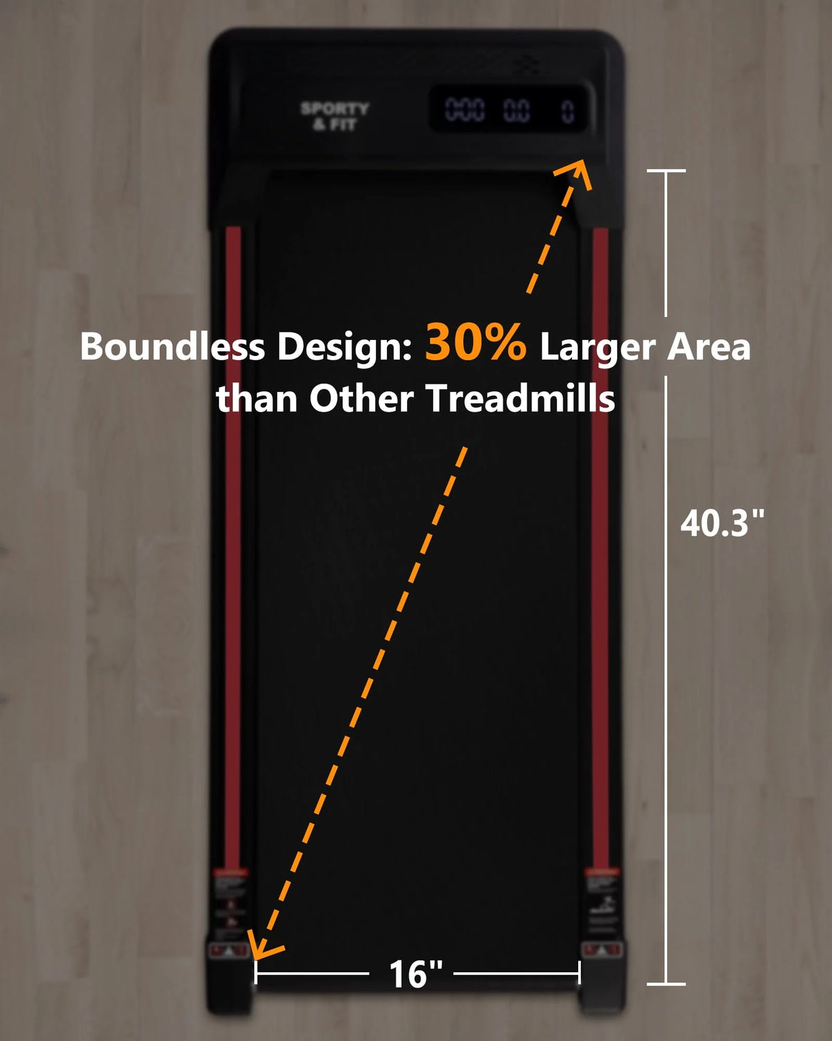 2.5 HP Under Desk Treadmill with Remote Control O14448