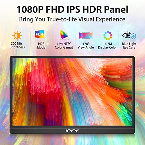 15.6'' FHD 1080P Portable Monitor with Smart Cover Bag N575