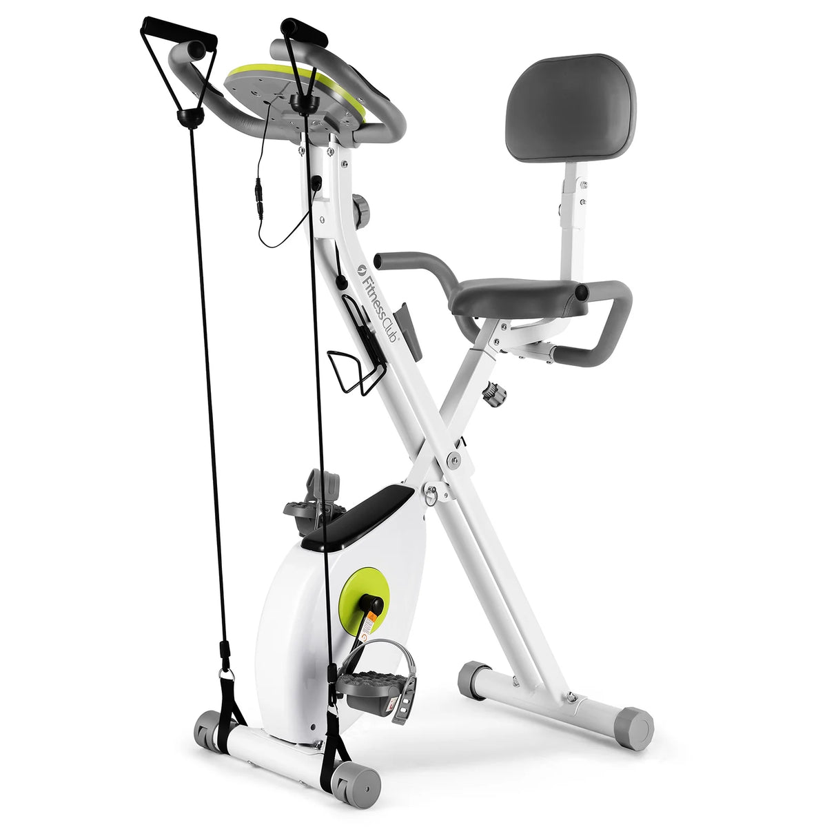 Folding Upright Cycling Exercise Bike with Backrest Magnetic Resistance I585066