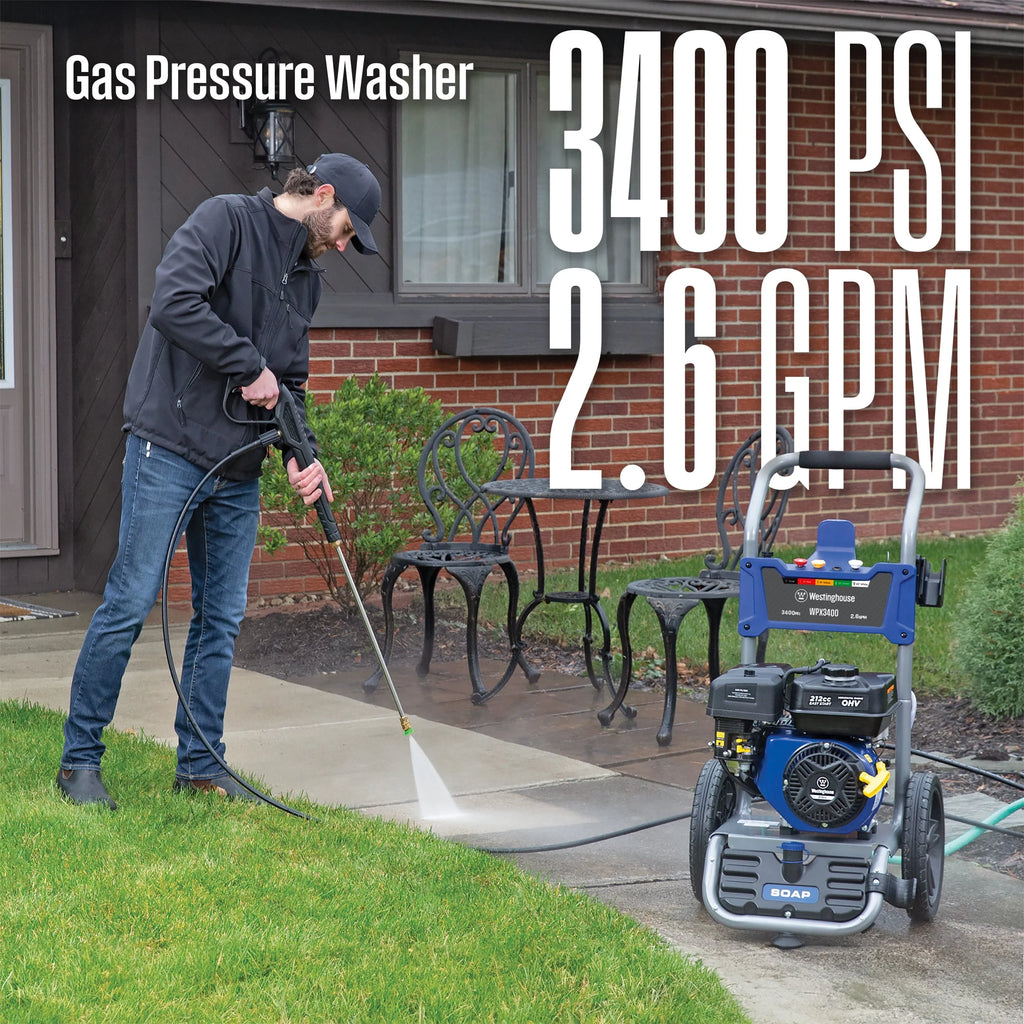 2700-PSI 2.3-GPM Gas Pressure Washer with 4 Nozzles A59739