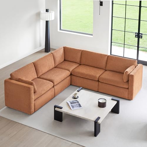Oversized L Shaped Sectional Sofa with Storage Ottoman M378
