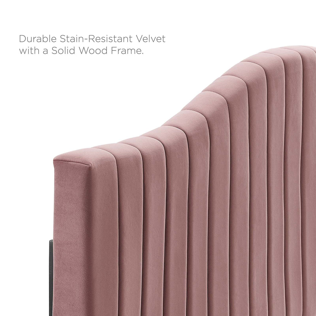 Pink Velvet Tufted Twin Size Platform Bed Frame Y7064