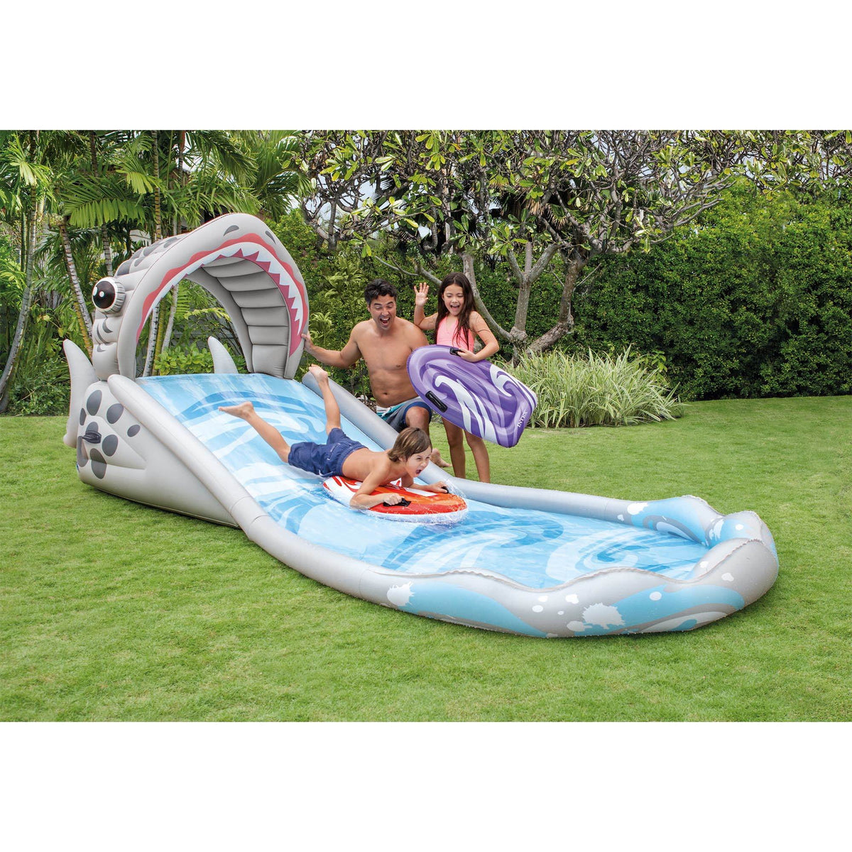 Inflatable Outdoor Splash Water Slide with 2 Surf Riders J1566