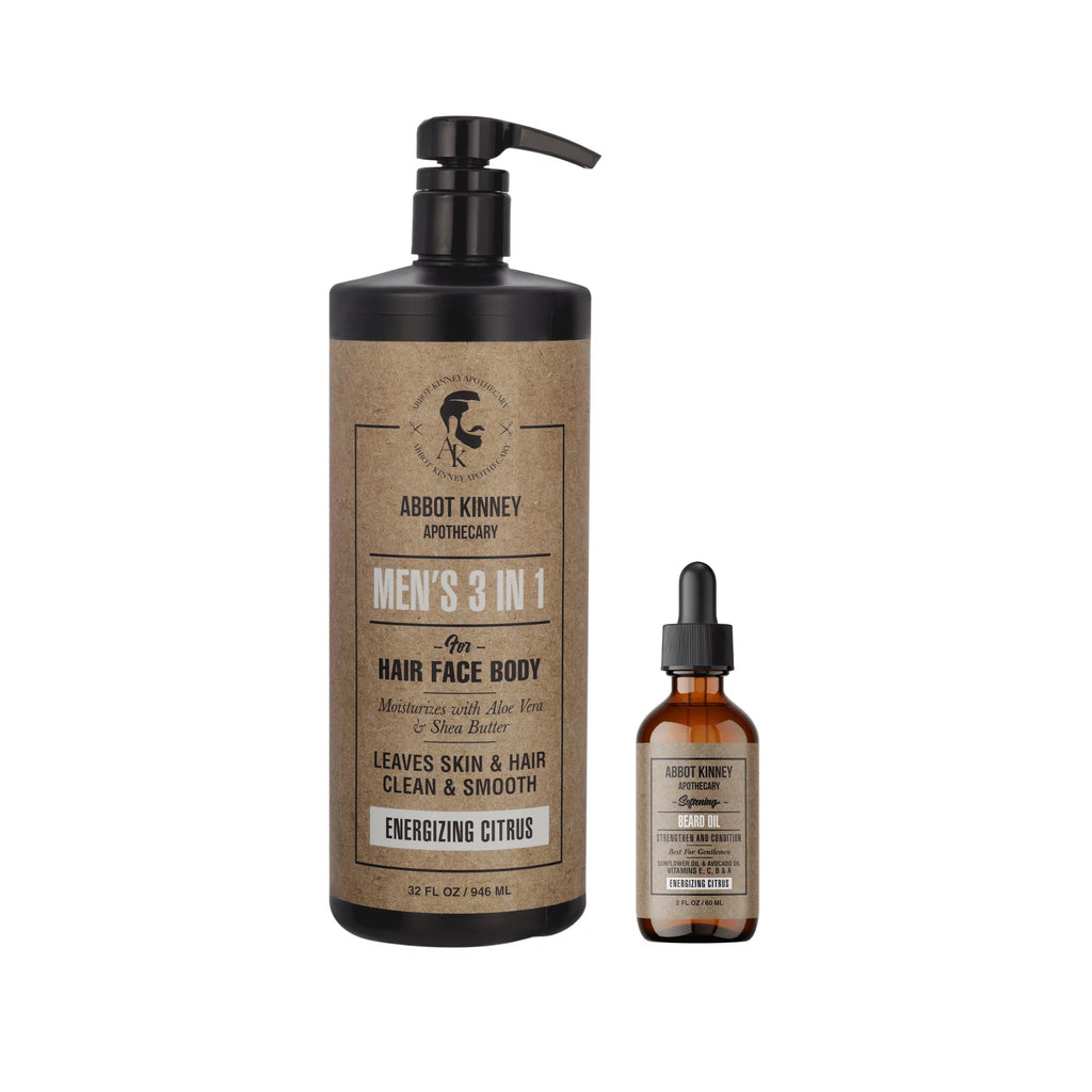 Moisturizing Shampoo, Conditioner, Body Wash and Beard Oil Set V358919