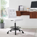 Armless Vegan Leather Drafting Chair I86022