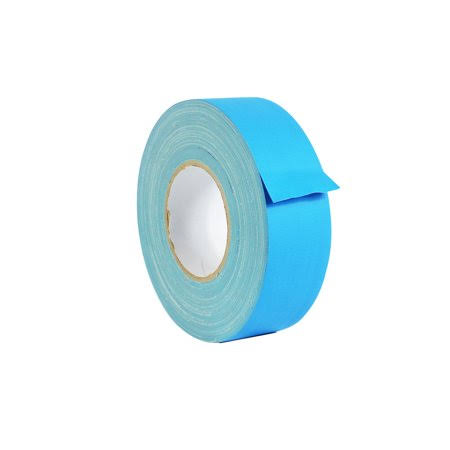 Light Blue Low Gloss Gaffer Tape 1.5 in. x 60 Yards Pack of 32 P40548