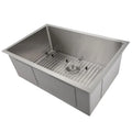 27 in. Undermount Single Bowl Stainless Steel Kitchen Sink with Bottom Grid M563082