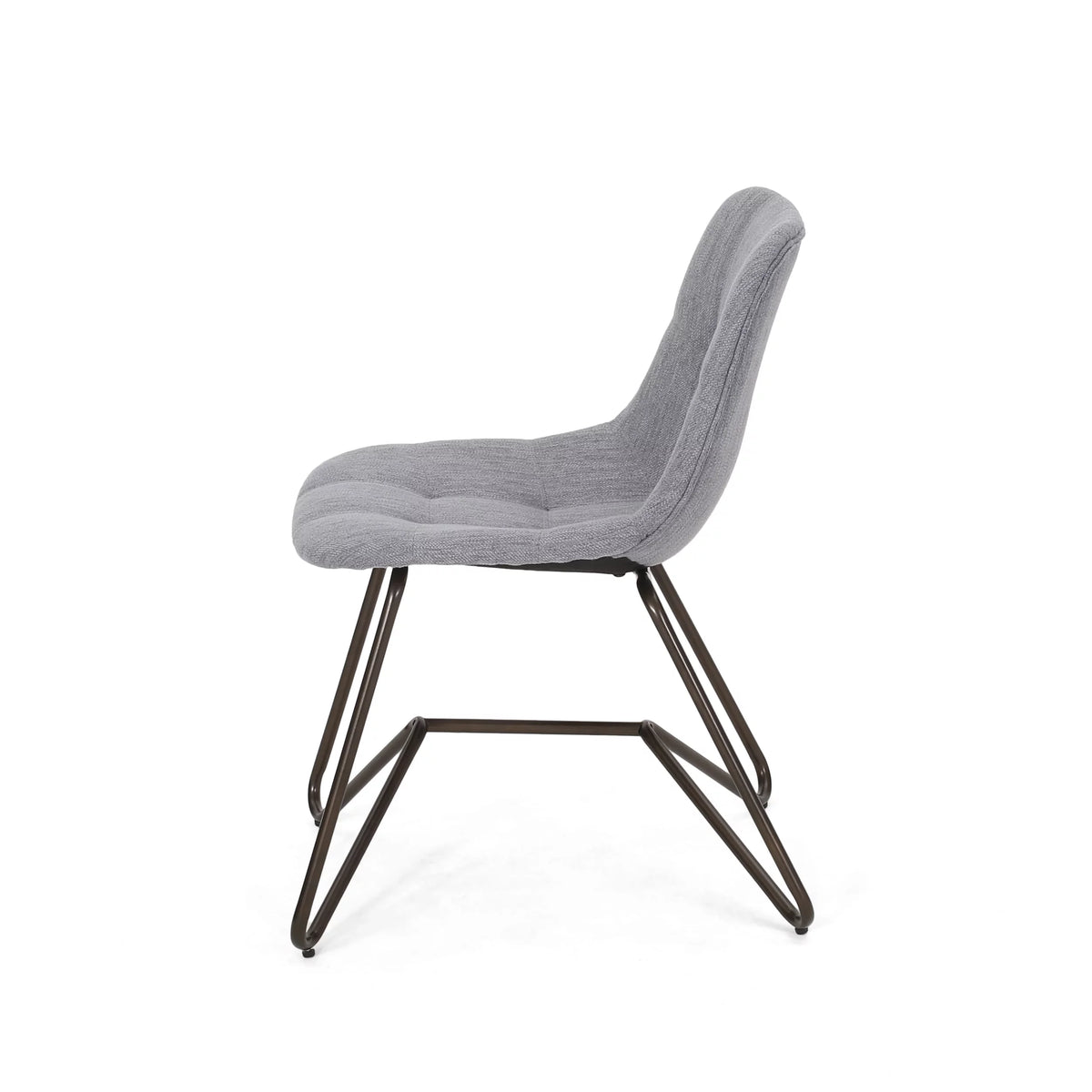Set of 2 Charcoal Fabric Dining Chair X74047