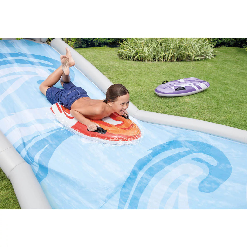 Inflatable Outdoor Splash Water Slide with 2 Surf Riders J1566