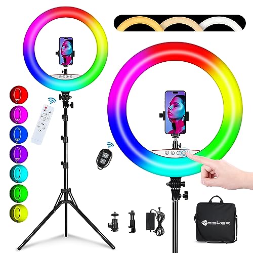 18 Inch RGB Ring Light with Tripod Stand and Phone Holder B235