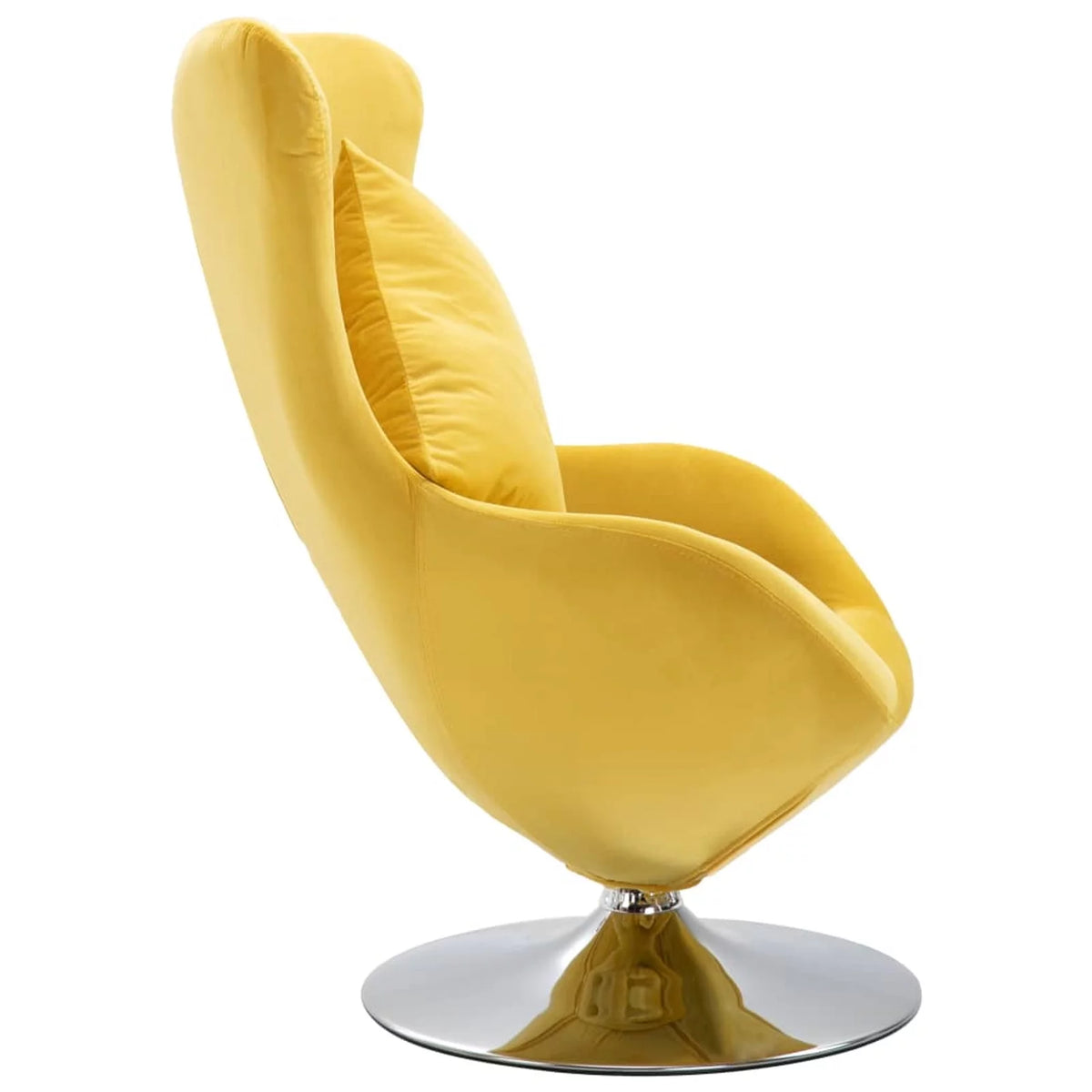 Swivel Egg Chair with Cushion Yellow O82167