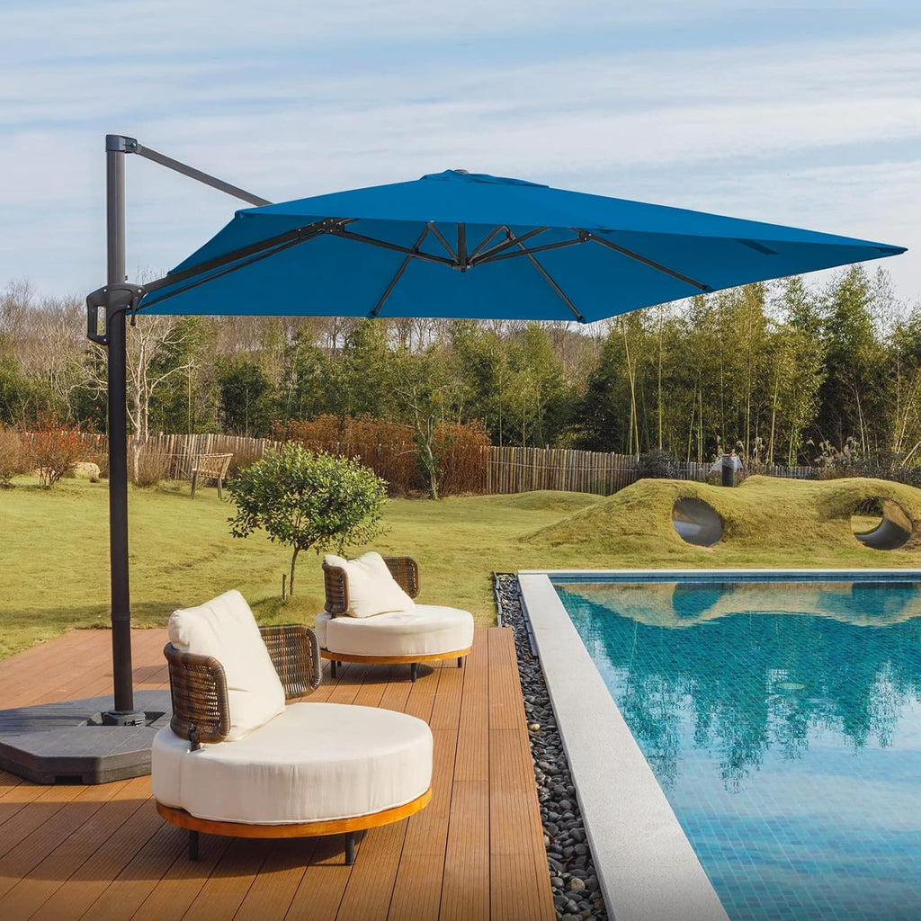 10x10 FT Square Double Top Cantilever Patio Umbrella Y79017