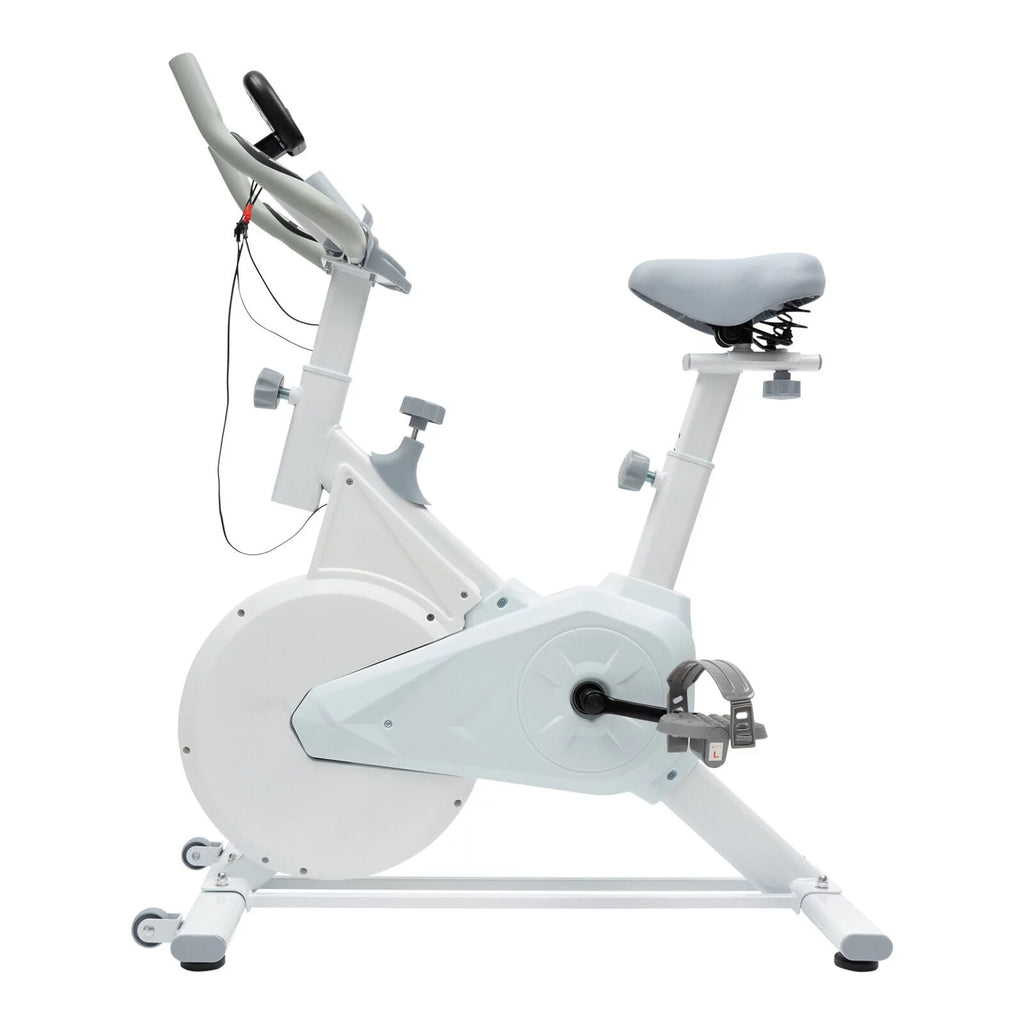 Indoor Cycling Exercise Bike White M994215