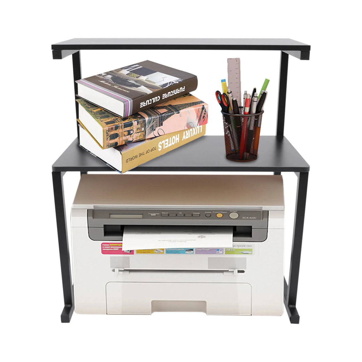 Black 3-Tier Printer Stand Storage Shelves H95409