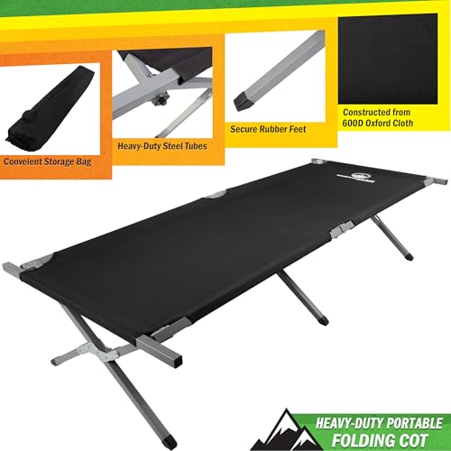 Portable Folding Camping Cot with Carry Bag W205850