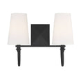 Matte Black 2 Light Bath V596