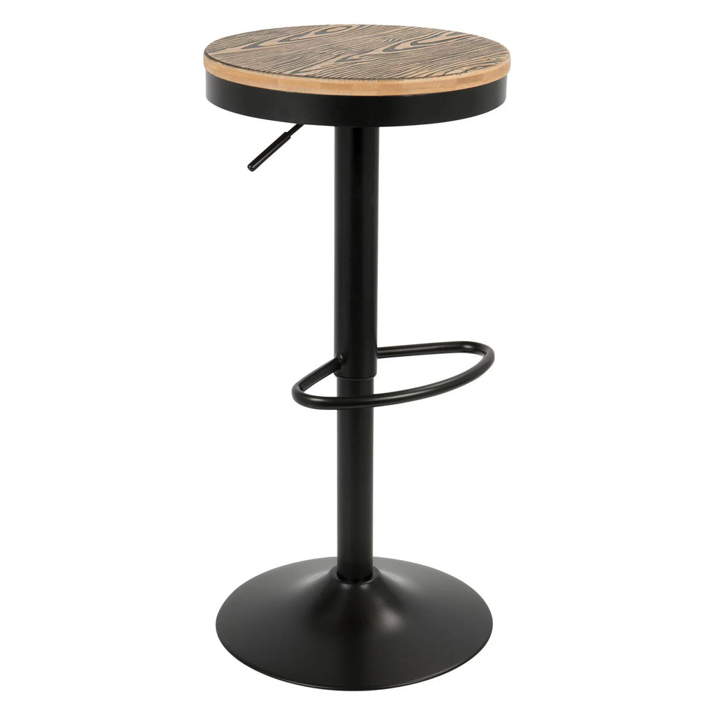 Adjustable Wood Bar Stool Set of 2 N17149