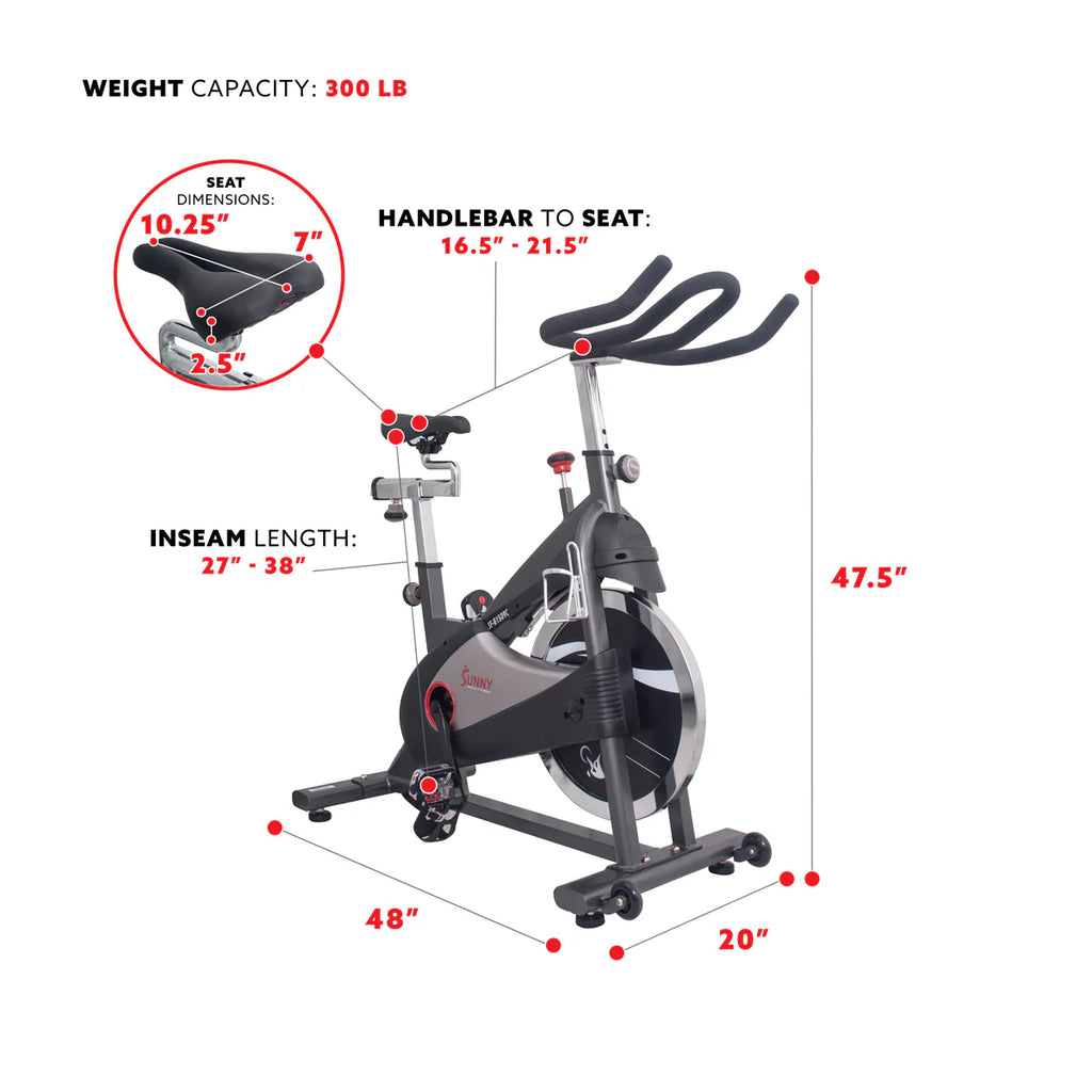Stationary Belt Drive Indoor Cycling Exercise Bike with 40 Lb. Flywheel F4398