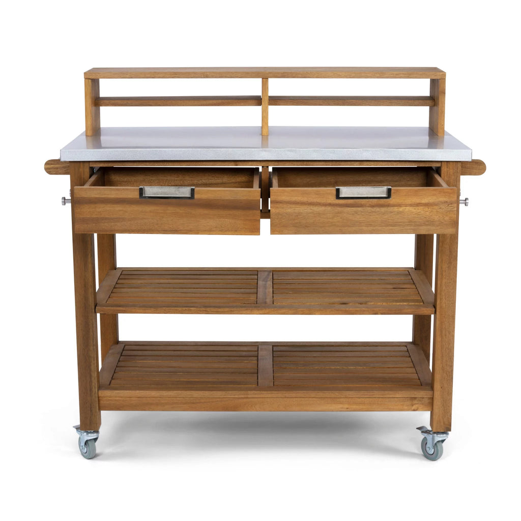 Brown Wood Potting Bench T273