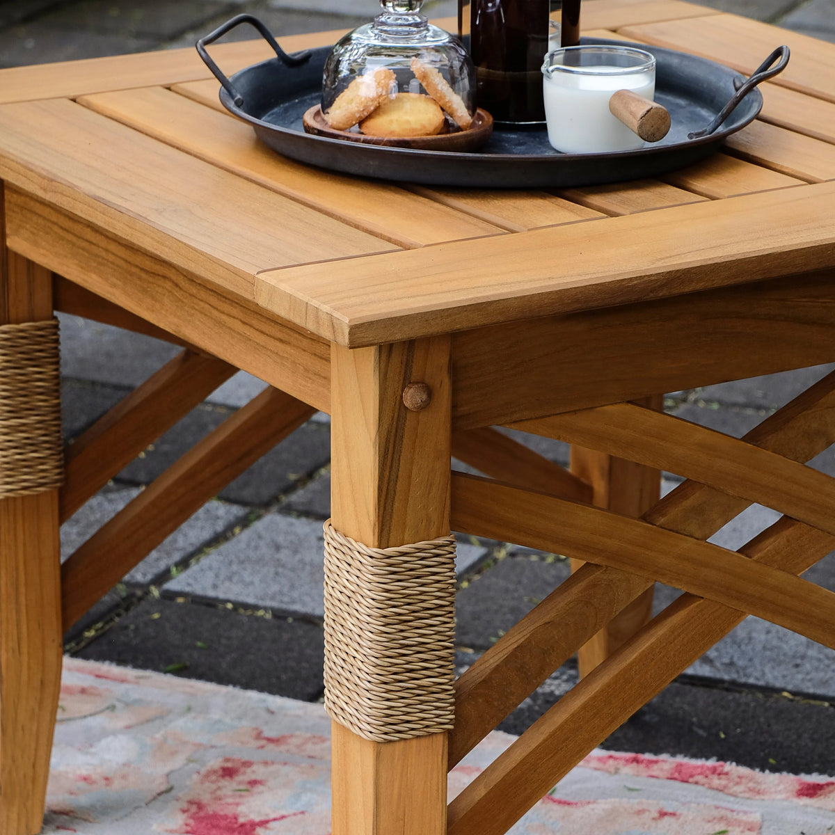 Teak Patio Side Table H3935