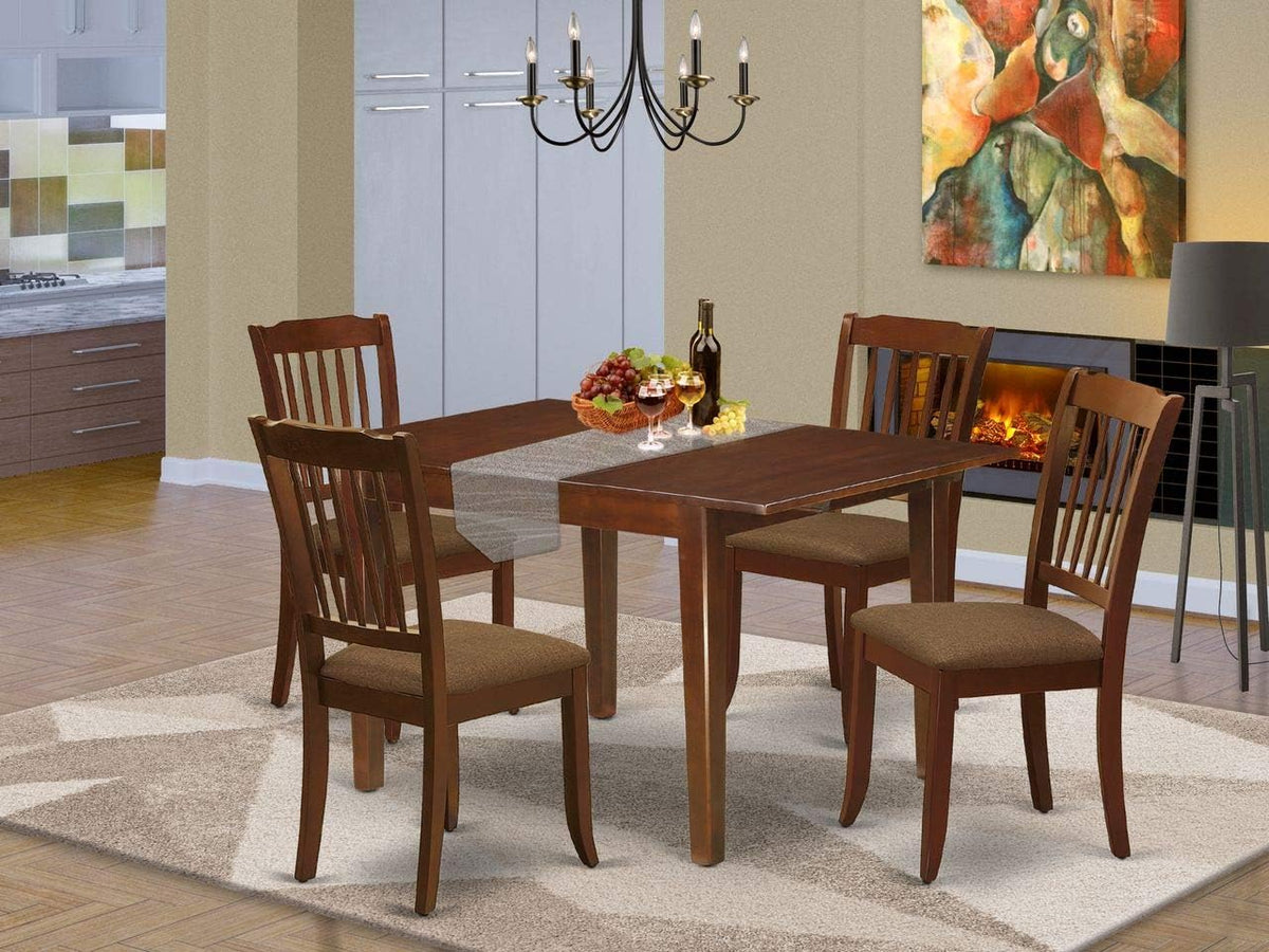 5 Pc Mahogany Dining Set with Table and 4 Chairs G31123