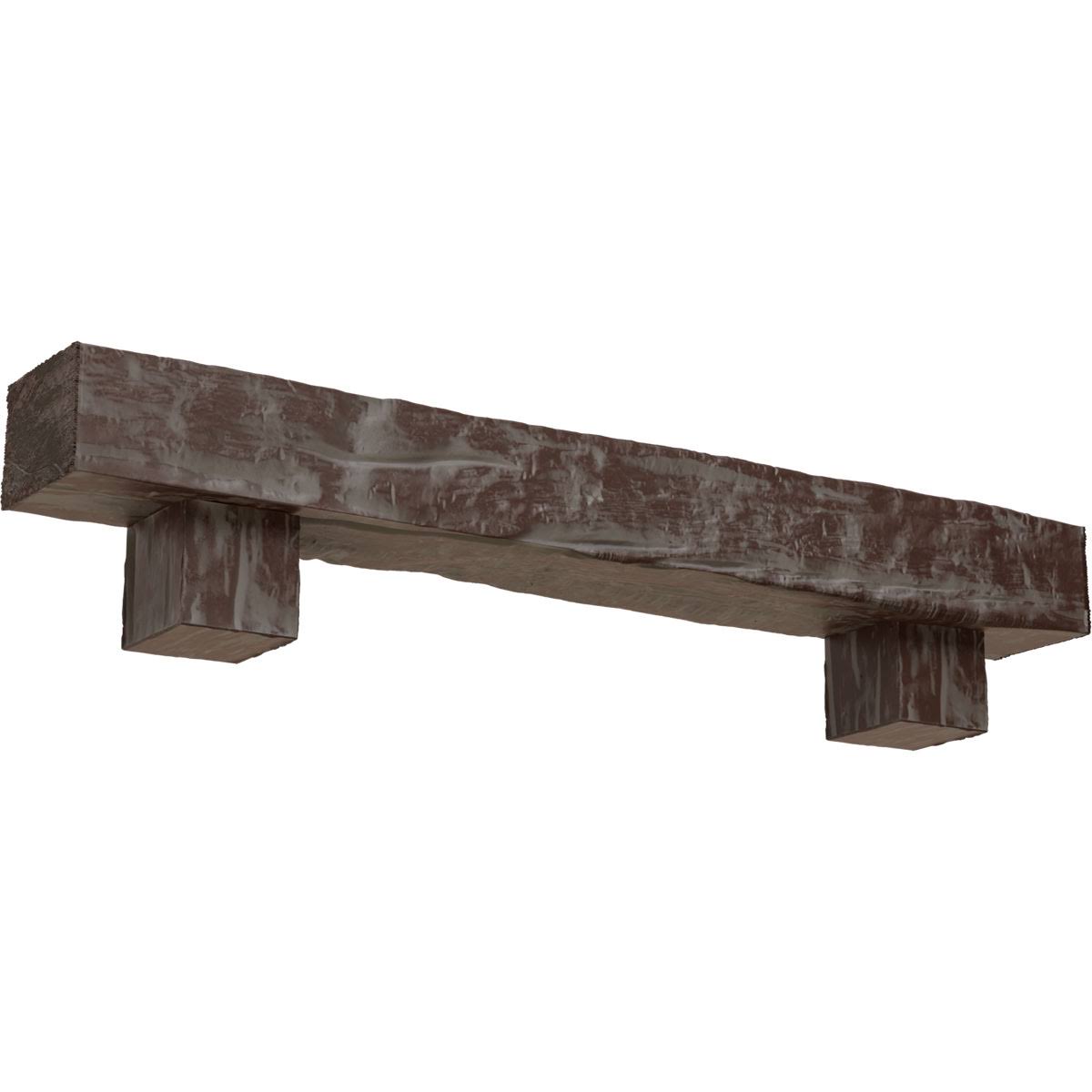 Faux Wood Fireplace Mantel Kit with Corbels R8528