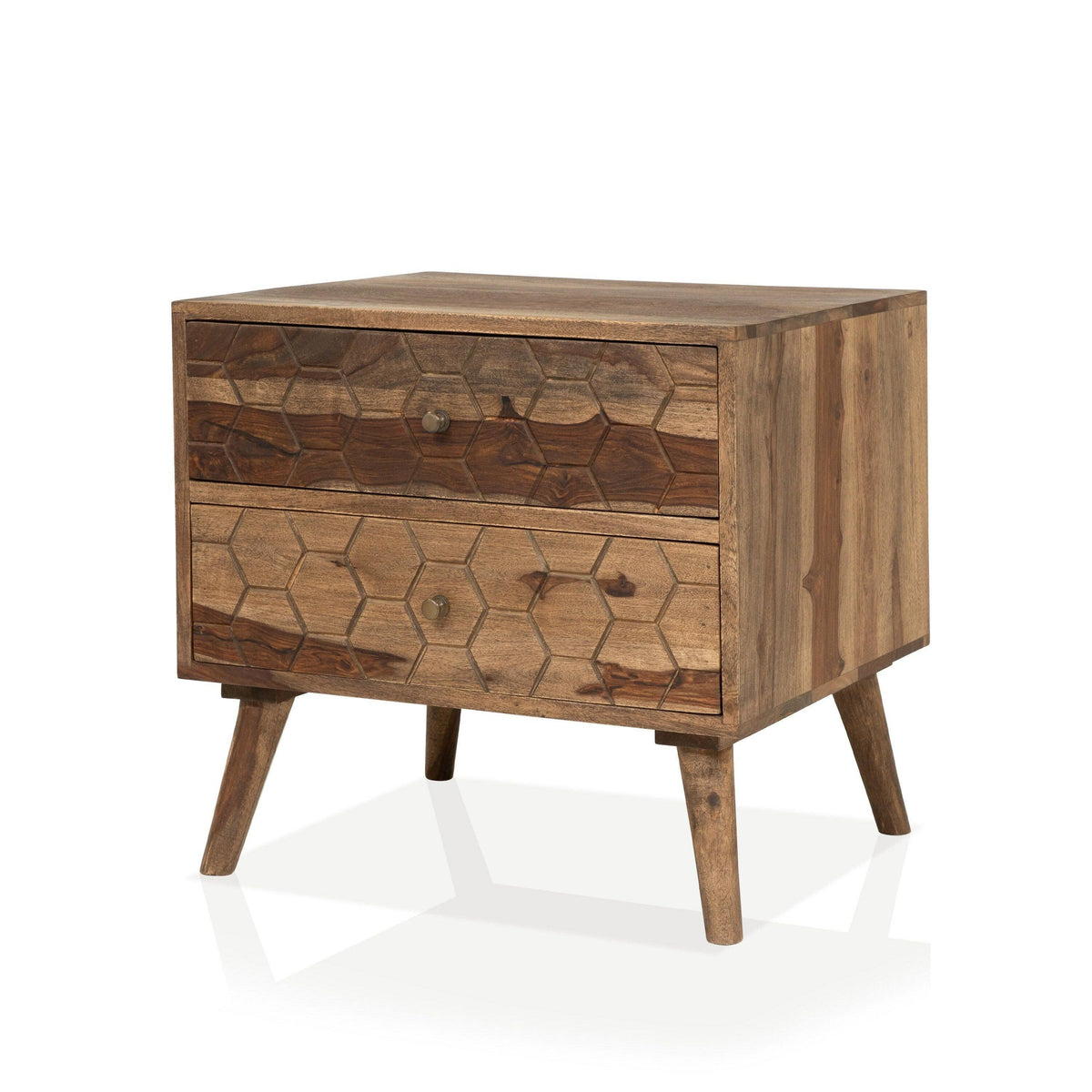 Natural Oak Nightstands Set of 2 U617163