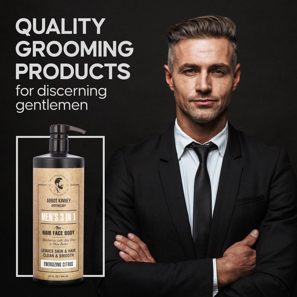 Moisturizing Shampoo, Conditioner, Body Wash and Beard Oil Set V358919