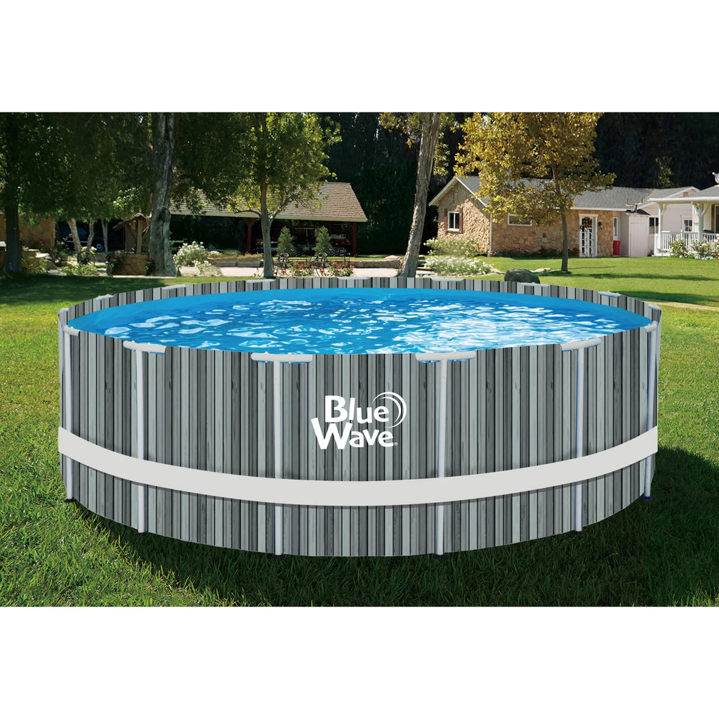 15-ft Round 48-in Deep Above Ground Swimming Pool with Cover W6043