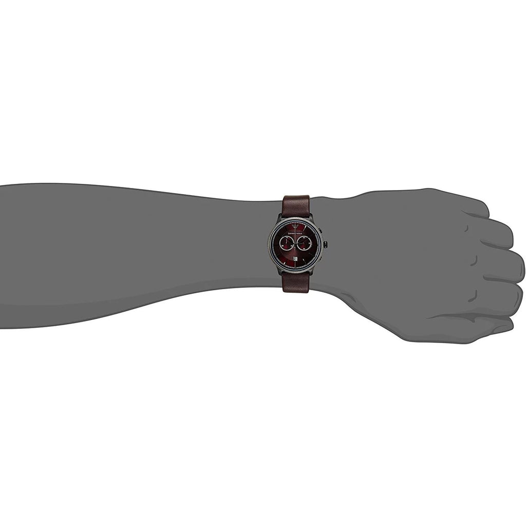 Stainless Steel Red Brown Watch U6408