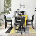 5-Piece Gray Faux Marble Dining Set O391