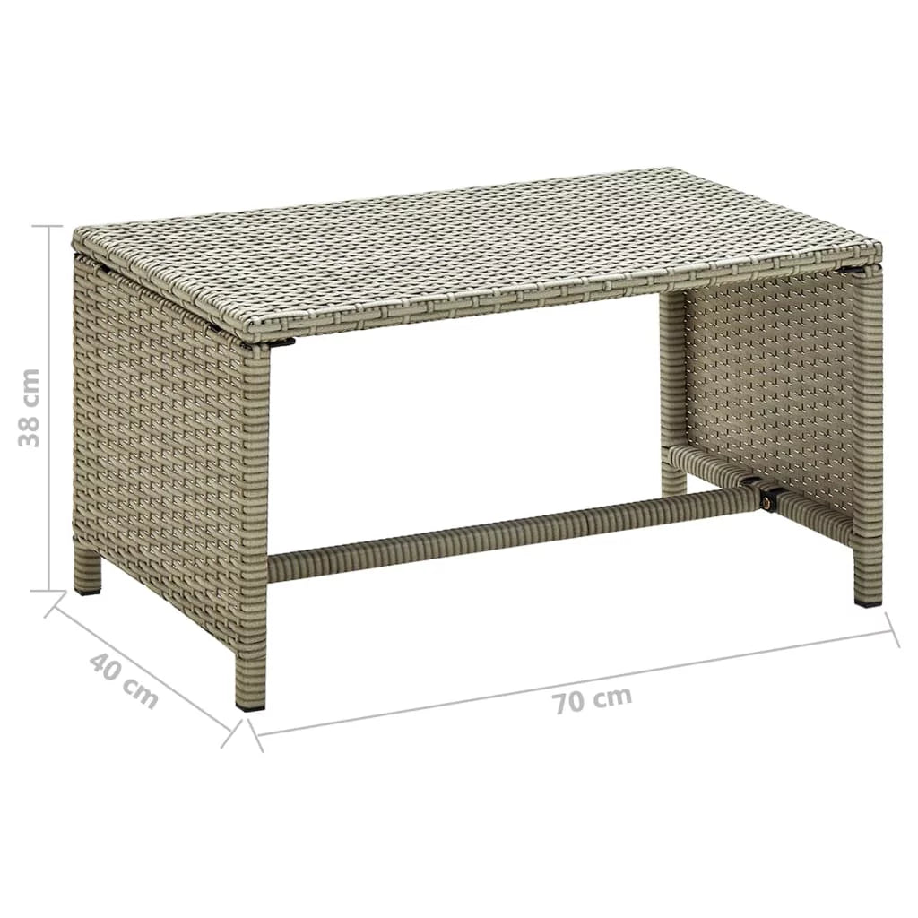 Beige Poly Rattan Coffee Table E86992