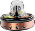 1.5 Quart Slow Cooker and Buffet Server with 3 Ceramic Cooking Pots N955875