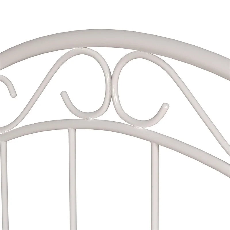 Metal Twin Headboard in Textured White E20500