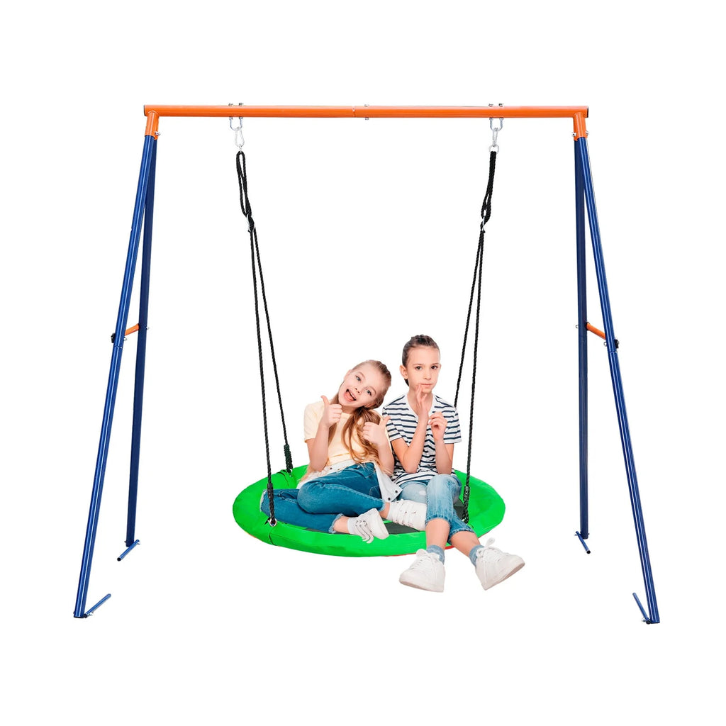 Kids 440lbs Swing Frame Stand Set with Saucer Swing A4850
