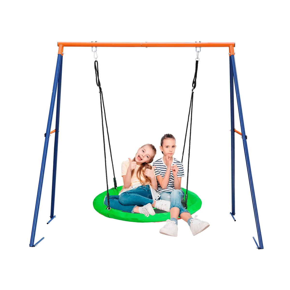 Kids 440lbs Swing Frame Stand Set with Saucer Swing A4850