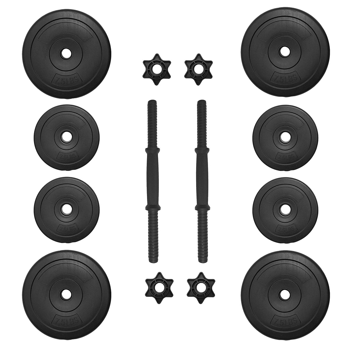 Black Adjustable Vinyl Dumbbell Set M4853