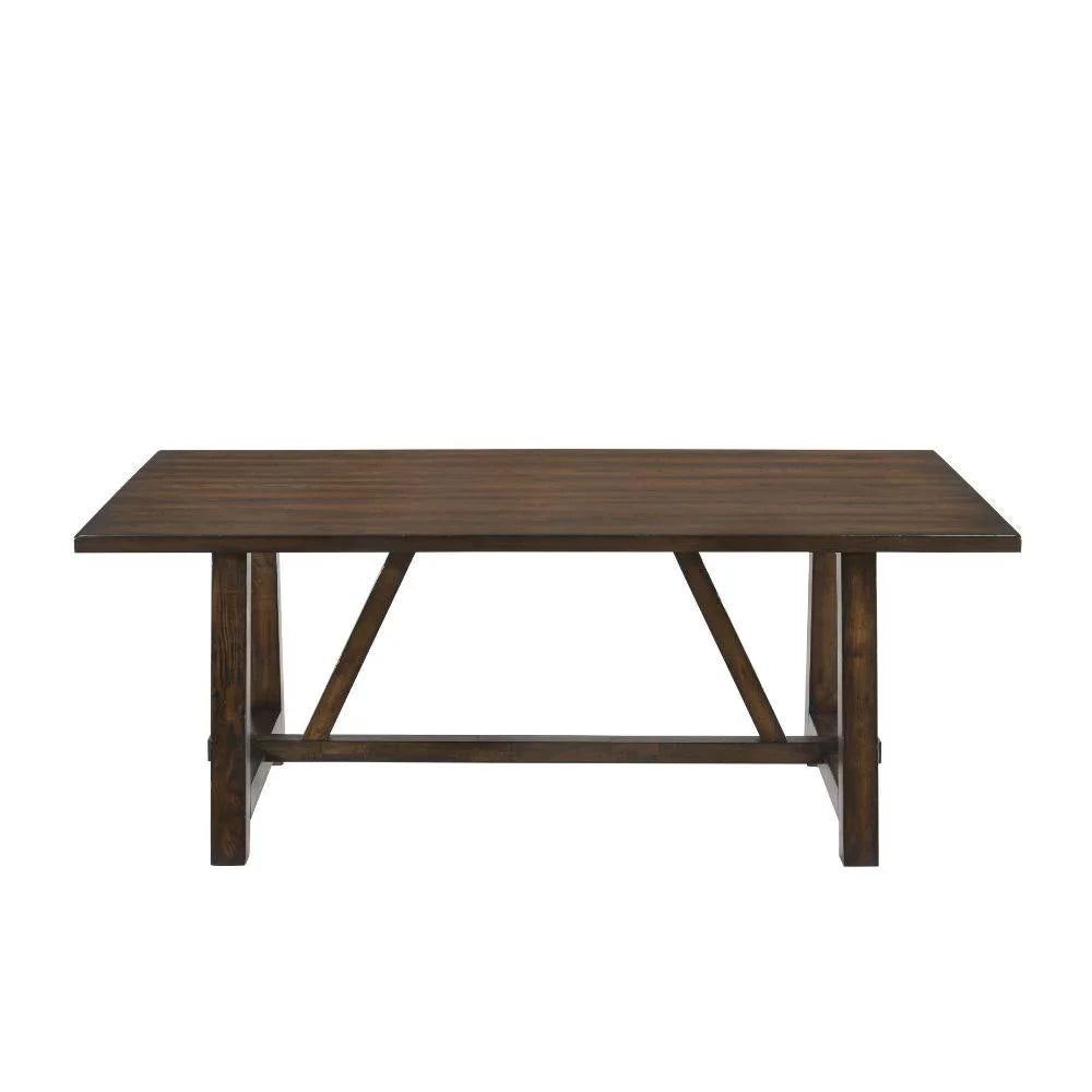 Dark Oak Dining Table with 6 Chairs N60705