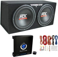 12 1200 Watt 4 Ohm Car Subwoofer with Enclosure and Amplifier D72798