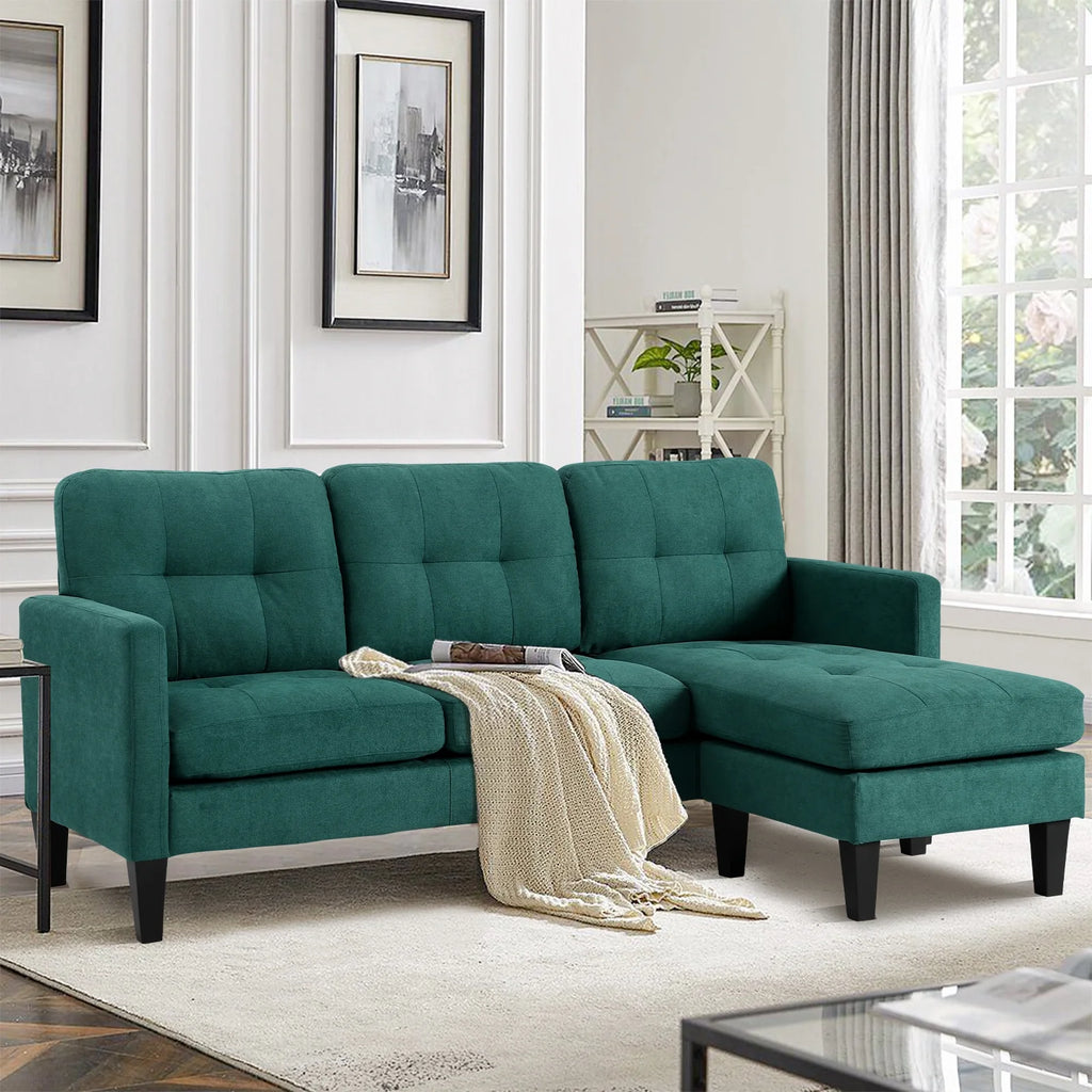 Modern Reversible Chaise L-Shaped Sectional Sofa B557271