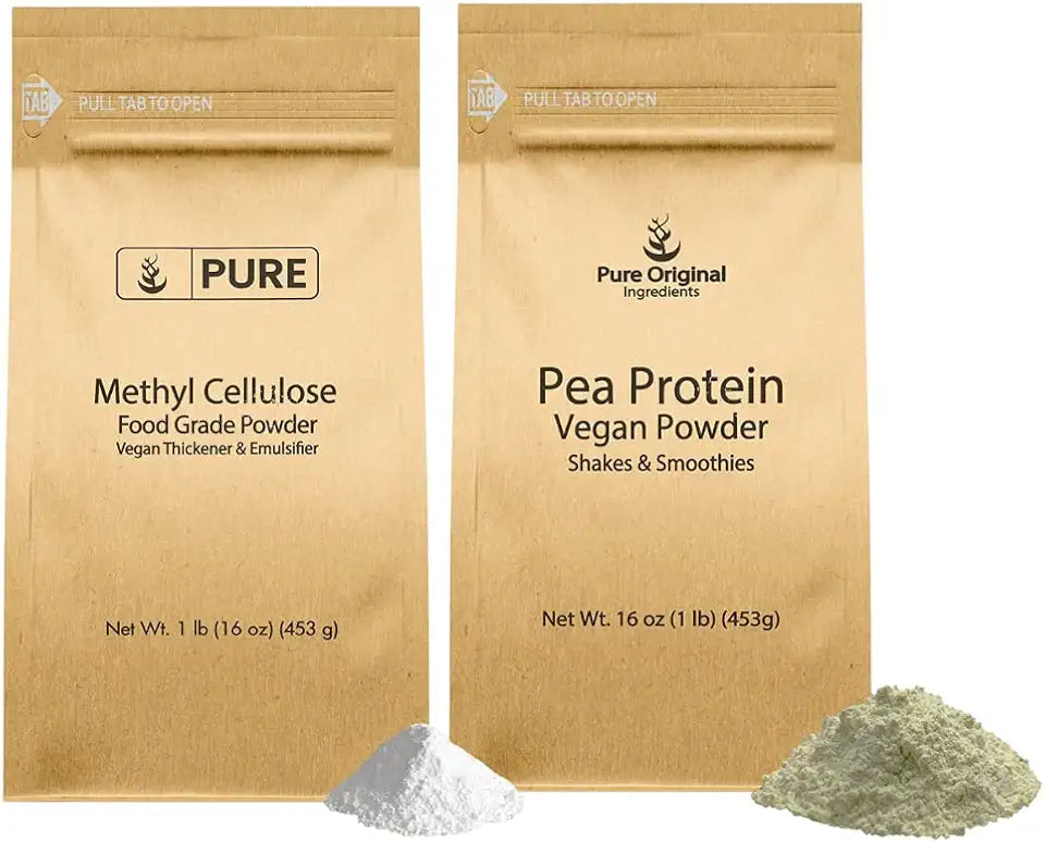 Pea Protein Powder & Methylcellulose Bundle 1lb Food Grade U967284