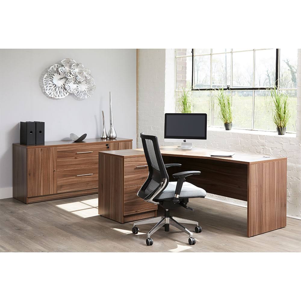 2 Drawer Walnut File Cabinet Desk K766609