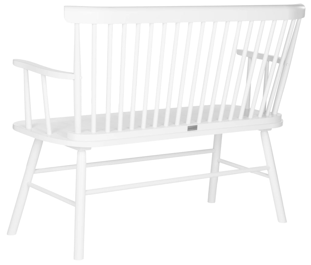 White Spindle back Settee W5943