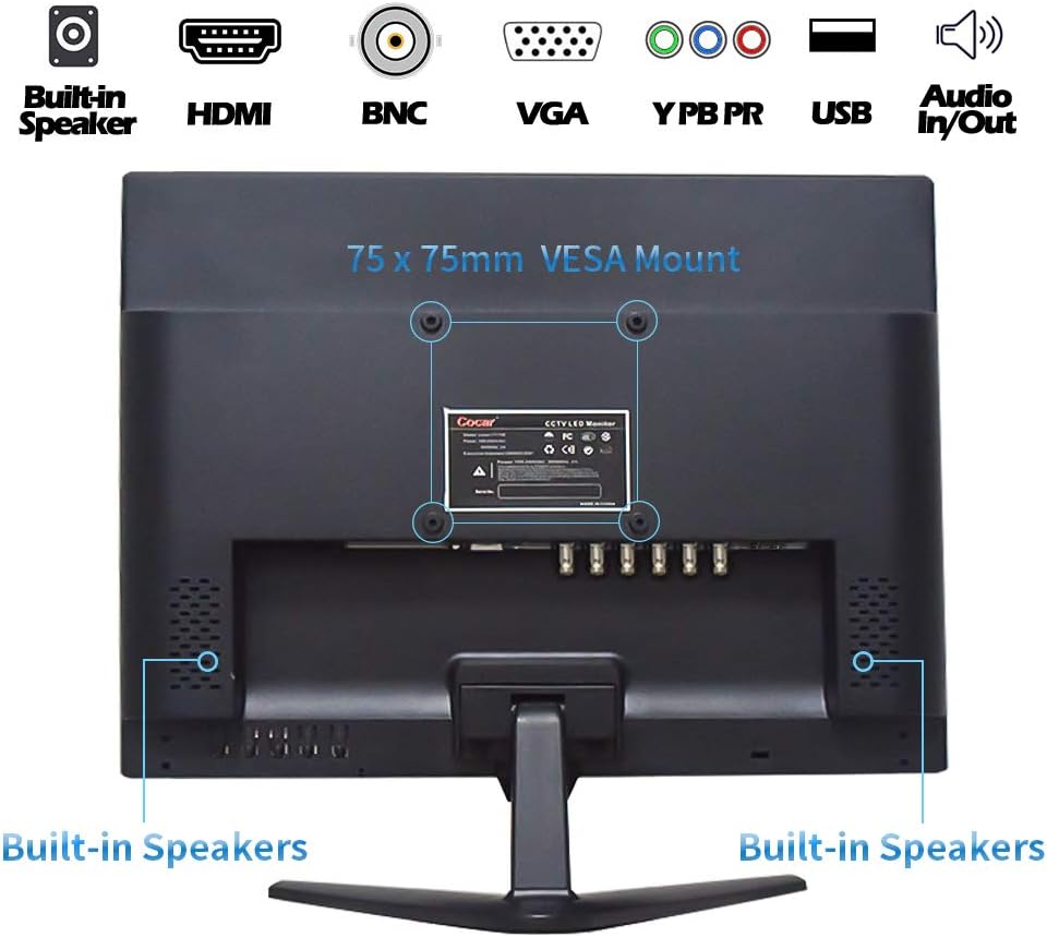 18.5 CCTV Monitor TFT LCD Display 1336x768 I5029