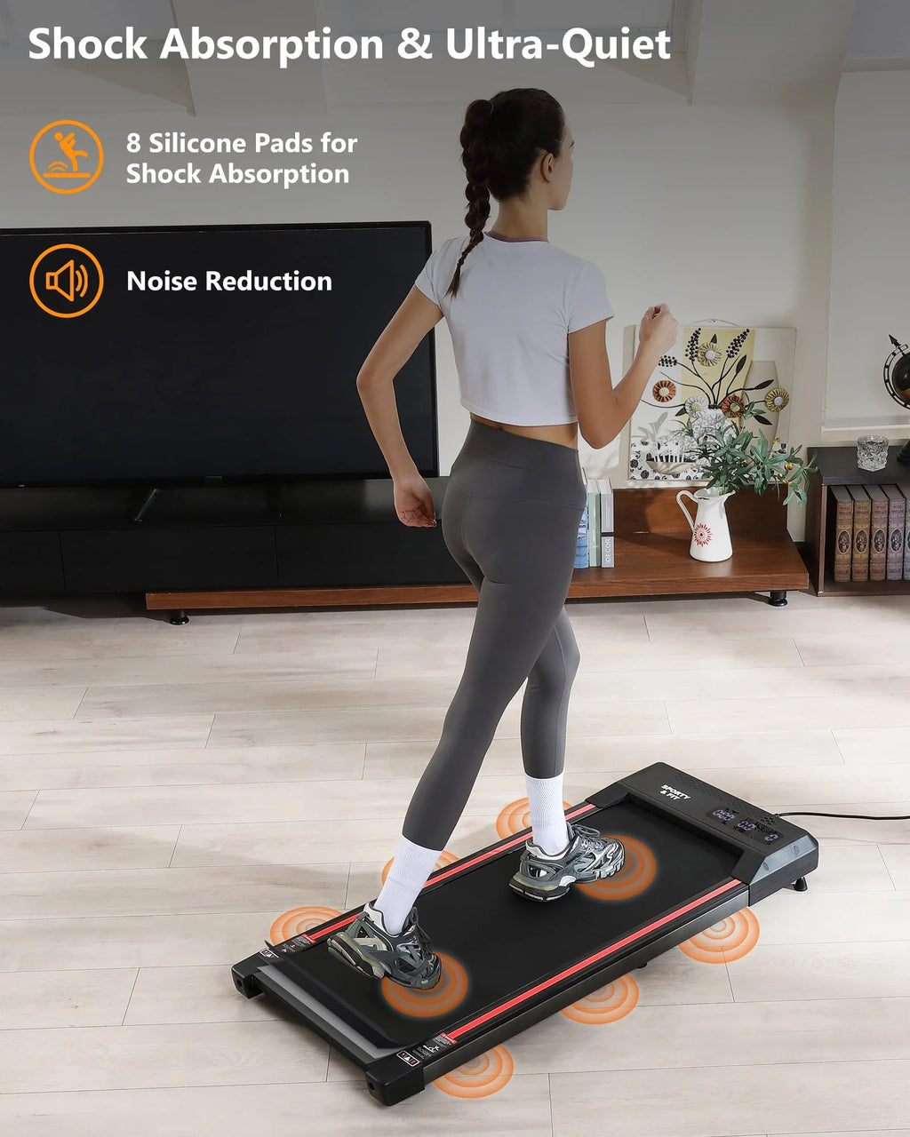 2.5 HP Under Desk Treadmill with Remote Control O14448